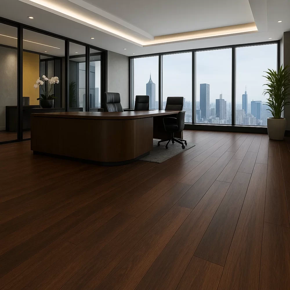 Commercial Dark Wood Flooring