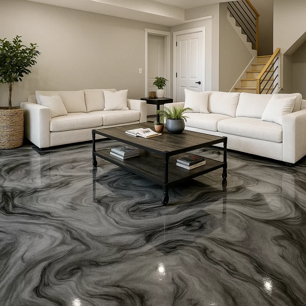 Residential Epoxy Basement Flooring