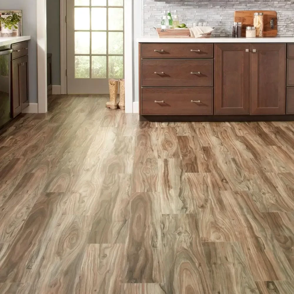 Wooden linoleum flooring